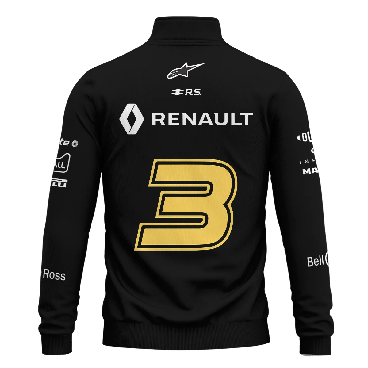 2020 Daniel Ricciardo Renault Alpinestars Race Suit Quarter-Zip Sweatshirt BLVA180725A04QZS - Image 3