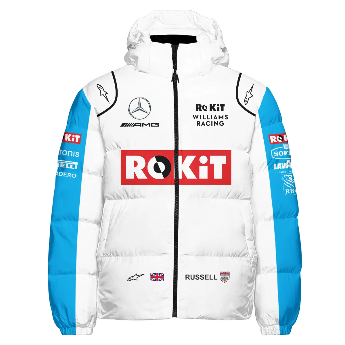 2020 George Russell Racing Suit Williams F1 Down & Puffer Jackets BLVAGR080925A4HCJ - Image 2