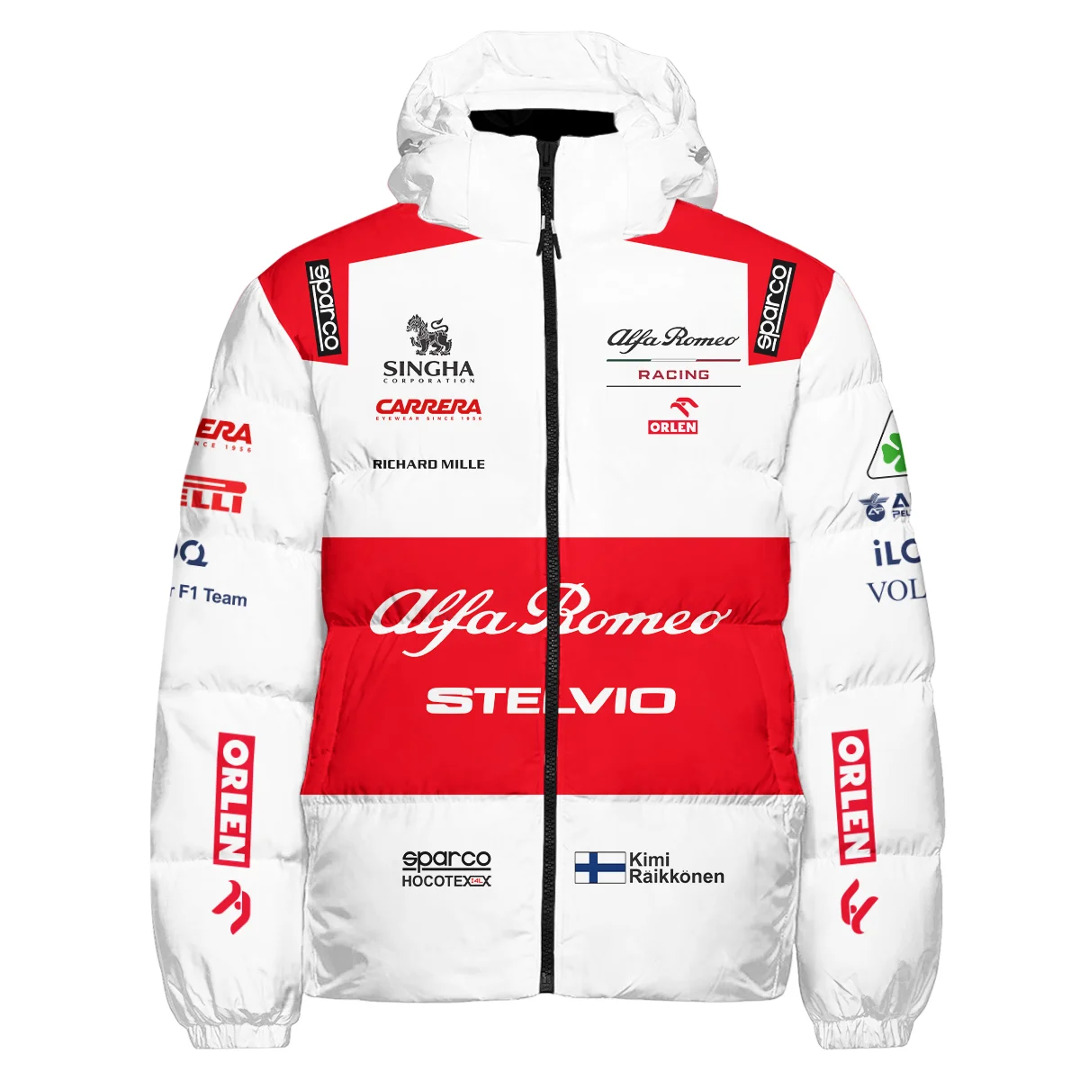 2020 Kimi Raikkonen Racing Suit Alfa Romeo F1 Down & Puffer Jackets BLVAKR191125A7HCJ - Image 2