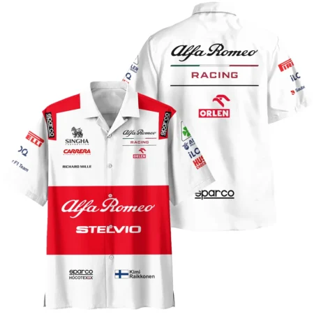 2020 Kimi Raikkonen Racing Suit Alfa Romeo F1 Hawaiian Shirt BLVAKR191125A7HW - Trackside Outfit