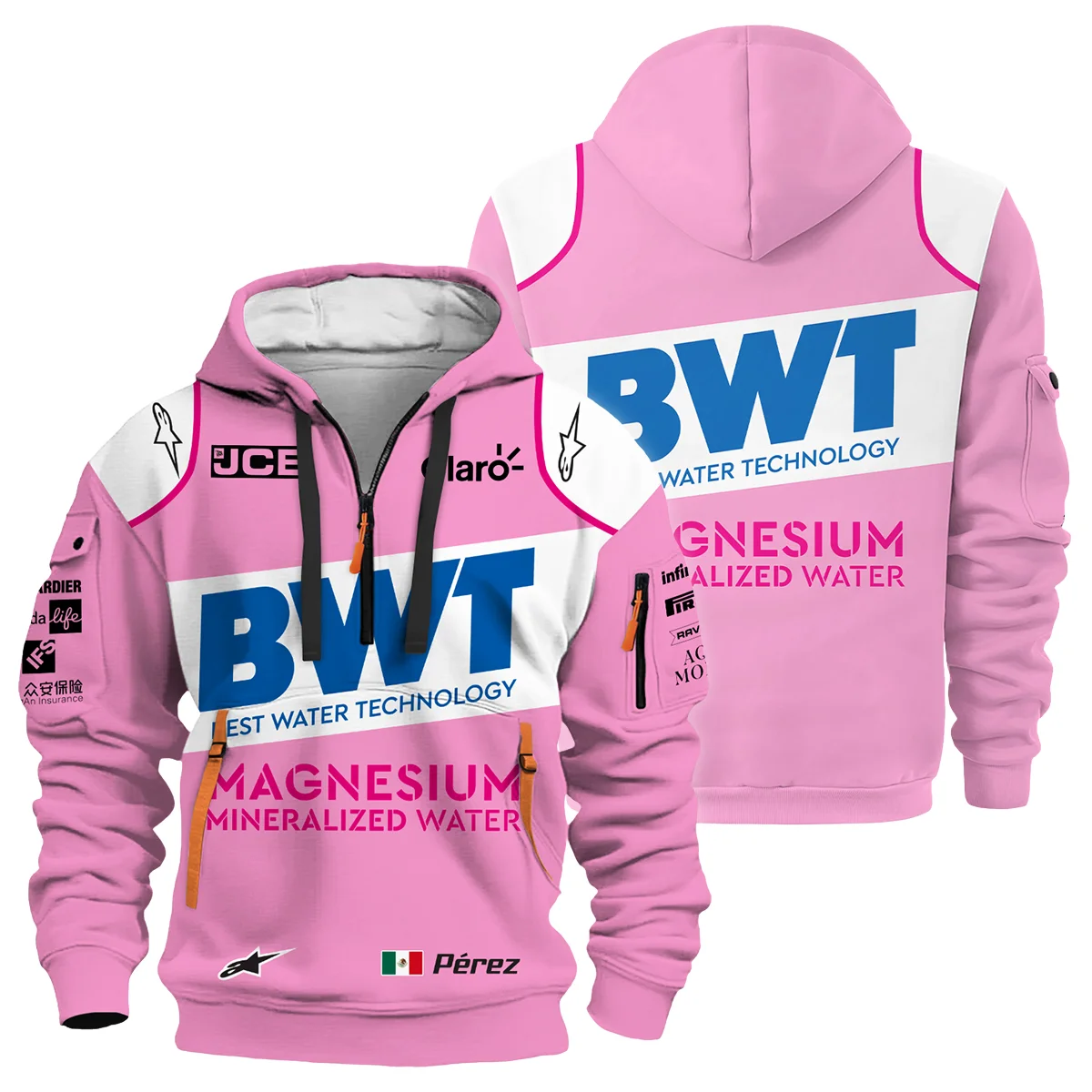 2020 Sergio Perez Racing Suit Racing Point F1 Hoodie Half Zip BLVASP170925A3HDF