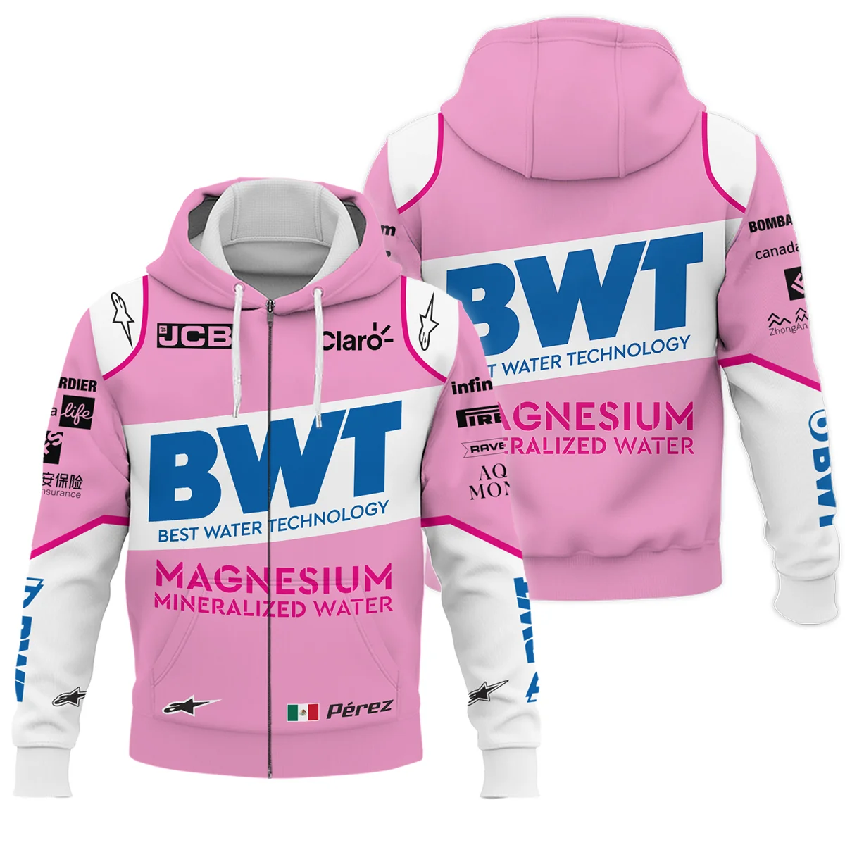 2020 Sergio Perez Racing Suit Racing Point F1 Zipper Hoodie BLVASP170925A3ZHD