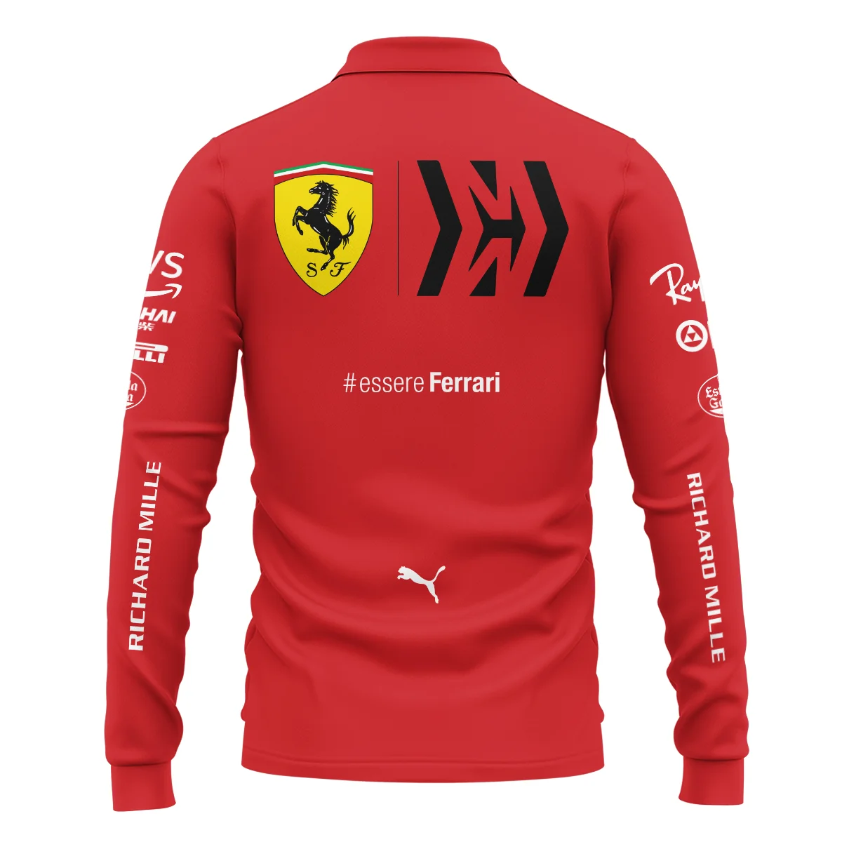 2021 Charles Leclerc Racing Suit Ferrari F1 Long Polo Shirt BLVACL190825A8LPL - Image 3
