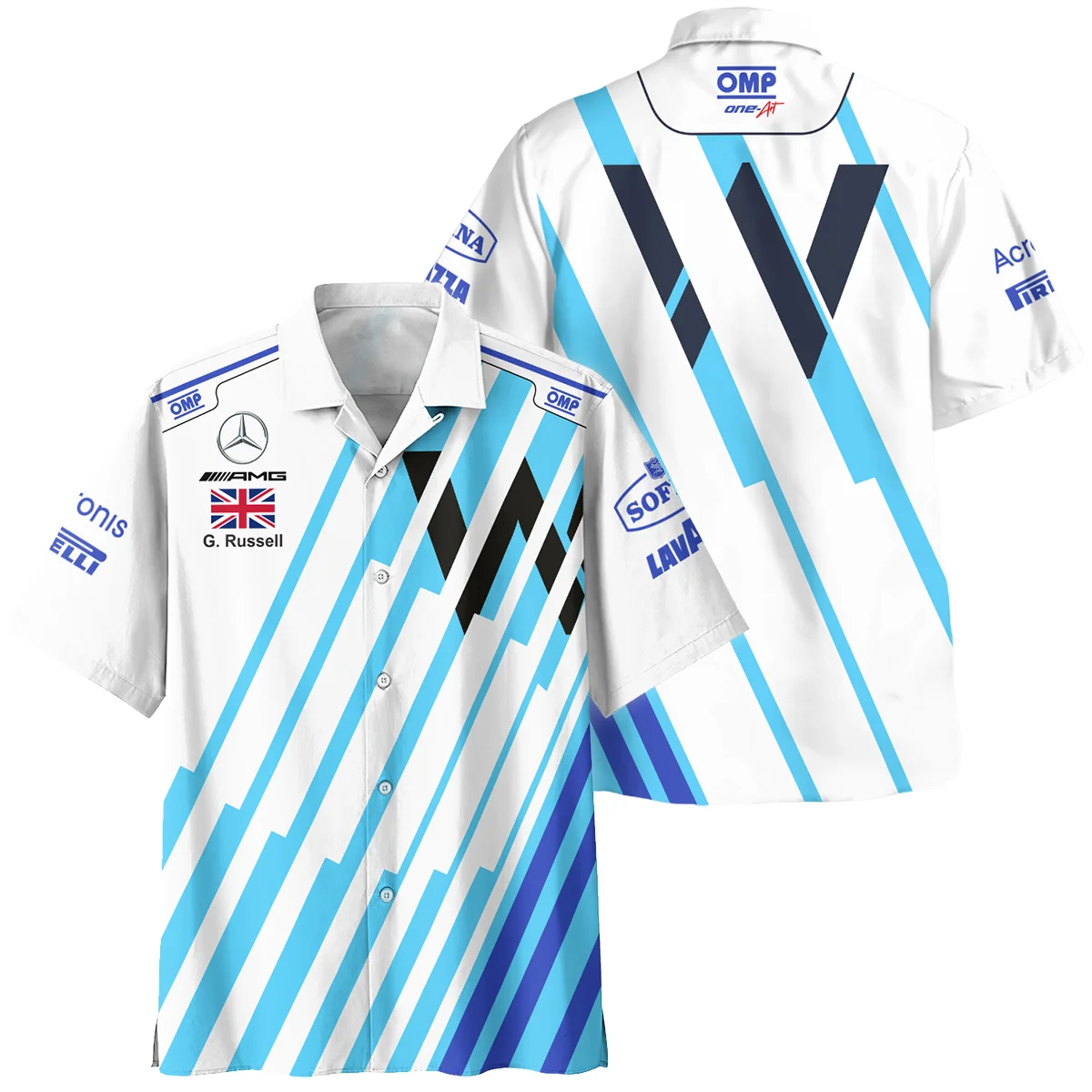 2021 George Russell Racing Suit Williams F1 Hawaiian Shirt BLVAGR080925A8HW - Formula Racing Apparel