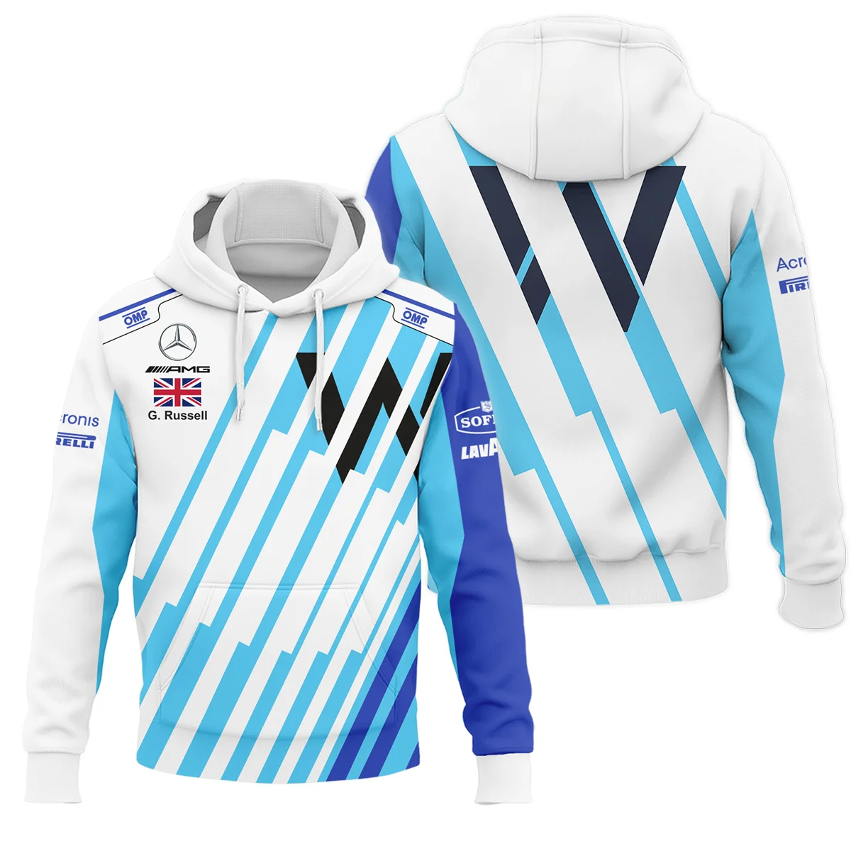 2021 George Russell Racing Suit Williams F1 Hoodie BLVAGR080925A8HD - Motorsport Lifestyle Wear