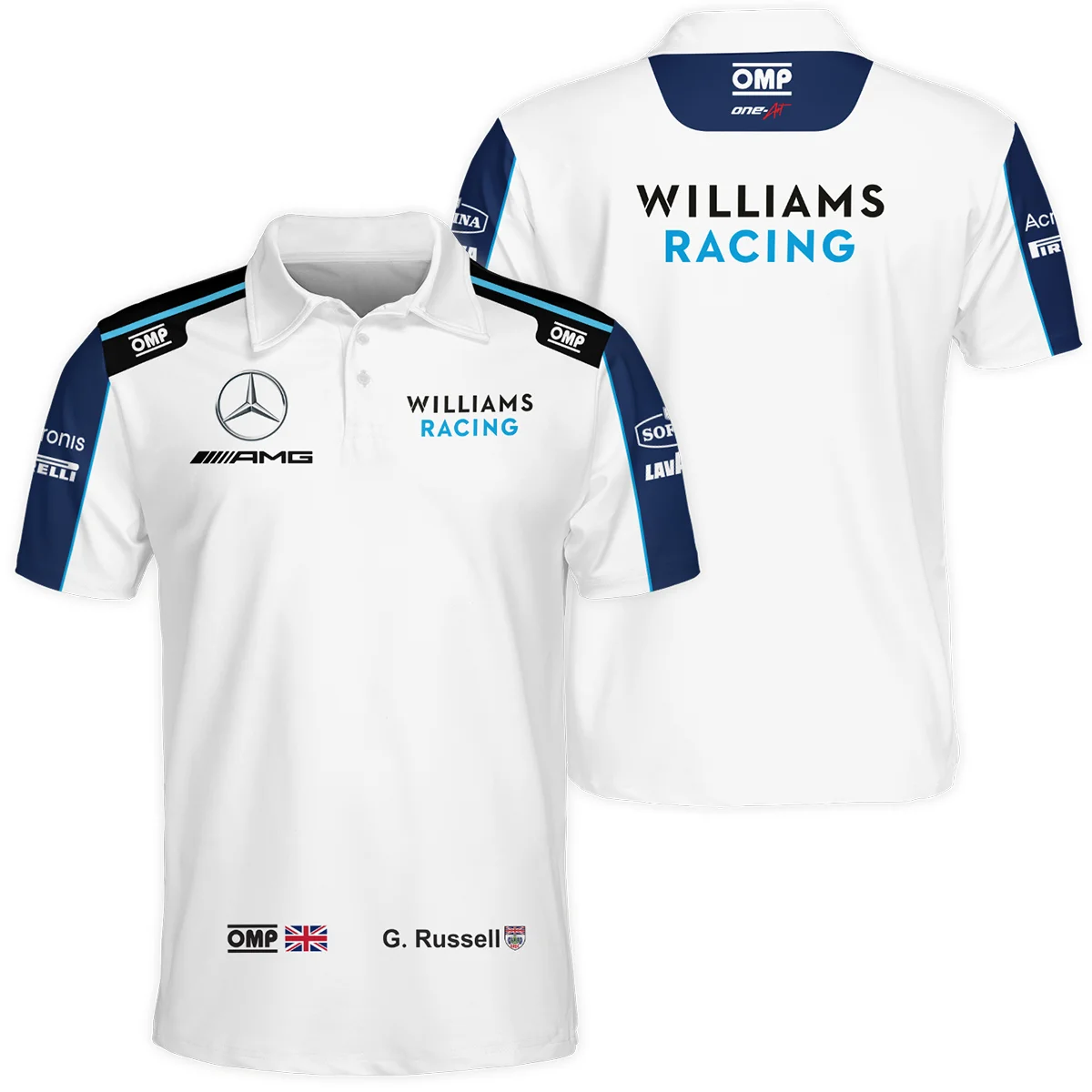 2021 George Russell Racing Suit Williams F1 Polo Shirt BLVAGR080925A3PL - Trackside Outfit