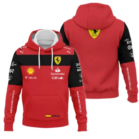 2022 Carlos Sainz Racing Suit Ferrari F1 Hoodie BLVACS190825A11HD - F1 Fan Gear