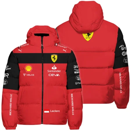 2022 Charles Leclerc Racing Suit Ferrari F1 Down & Puffer Jackets BLVACL190825A11HCJ - Racing Lifestyle Clothing