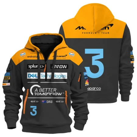 2022 Daniel Ricciardo McLaren F1 Team Race Suit Hoodie Half Zipper BLVA180725A06HDF - Motorsport Apparel