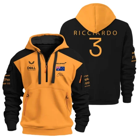 2022 Daniel Ricciardo McLaren F1 Team Suit Hoodie Half Zipper BLVA180725A08HDF - Pit Lane Clothing