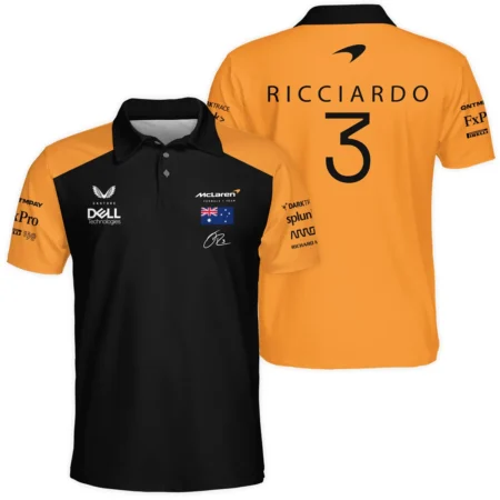 2022 Daniel Ricciardo McLaren F1 Team Suit Polo Shirt BLVA180725A07PL - Motorsport Apparel