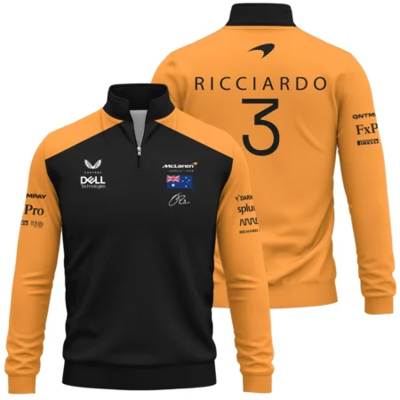 2022 Daniel Ricciardo McLaren F1 Team Suit Quarter-Zip Sweatshirt BLVA180725A07QZS - F1 Fan Gear