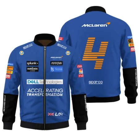 2022 Lando Norris Racing Suit McLaren F1 Bomber BLVALN120825A2BB - Racing Lifestyle Clothing