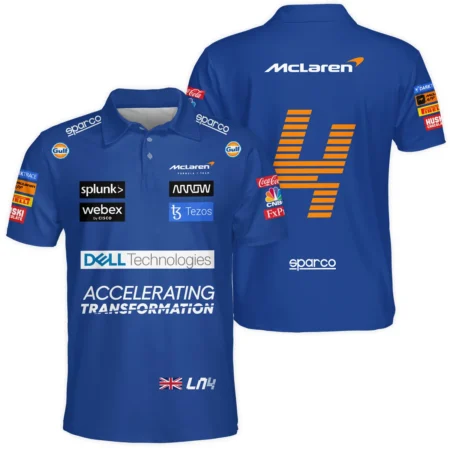 2022 Lando Norris Racing Suit McLaren F1 Polo Shirt BLVALN120825A2PL - Motorsport Lifestyle Wear