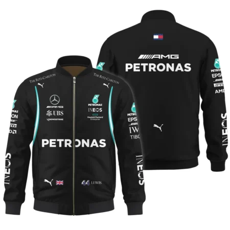 2022 Lewis Hamilton Racing Suit Mercedes F1 Bomber BLVALH260825A6BB - F1 Fan Gear