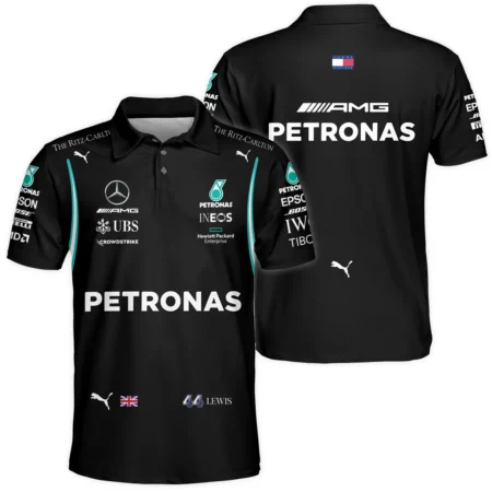 2022 Lewis Hamilton Racing Suit Mercedes F1 Polo Shirt BLVALH260825A6PL - Race Day Design