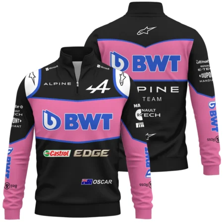 2022 Oscar Piastri Racing Suit Alpine F1 Quarter-Zip Sweatshirt BLVAOP150825A8QZS - Motorsport Apparel