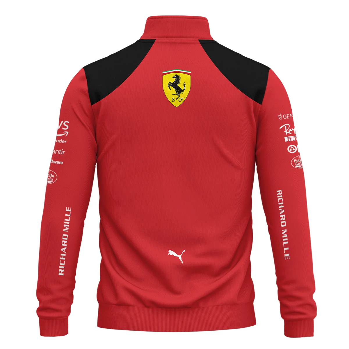 2023 Carlos Sainz Racing Suit Ferrari F1 Quarter-Zip Sweatshirt BLVACS190825A10QZS - Image 3