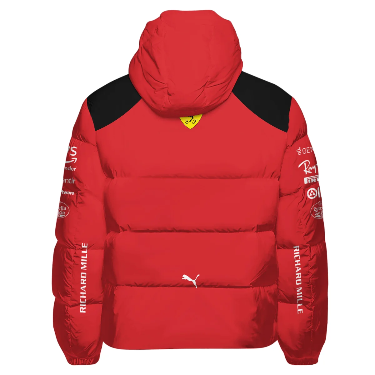 2023 Charles Leclerc Racing Suit Ferrari F1 Down & Puffer Jackets BLVACL190825A10HCJ - Image 3