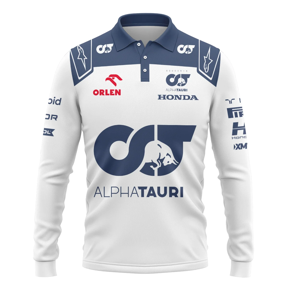 2023 Daniel Ricciardo Scuderia AlphaTauri Race Suit Long Polo Shirt BLVA180725A05LPL - Image 2