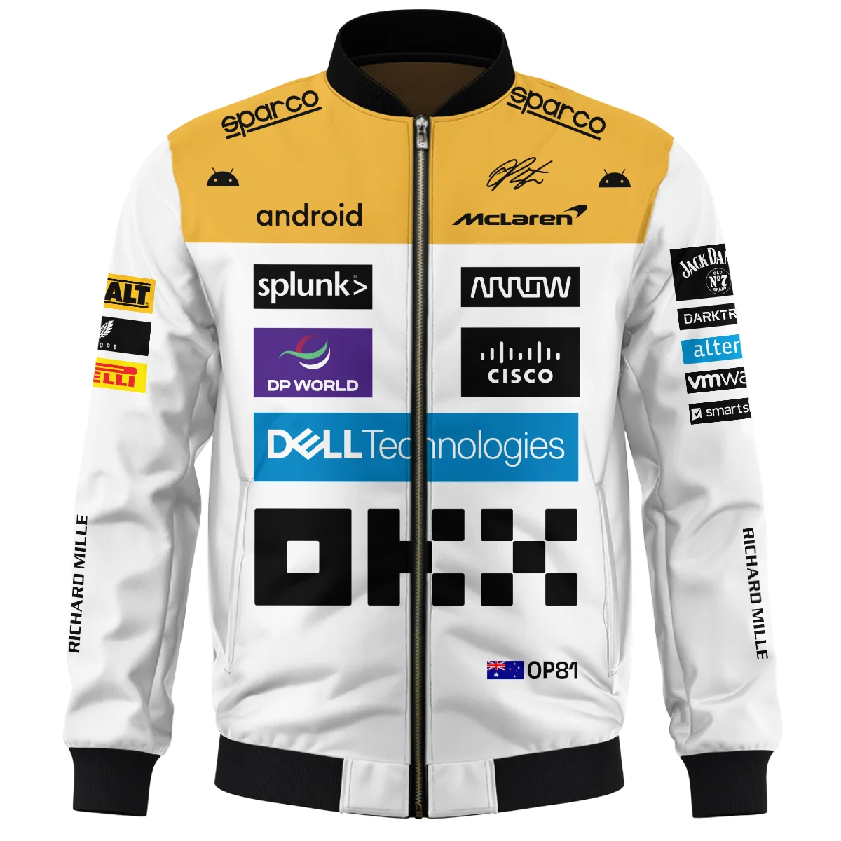 2023 Oscar Piastri Racing Suit McLaren F1 Bomber BLVAOP150825A2BB - Image 2