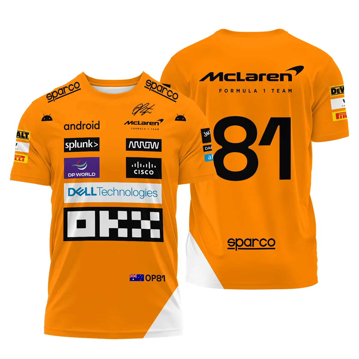 2023 Oscar Piastri Racing Suit McLaren F1 T-Shirt BLVAOP150825A1TS - Race Day Outfit