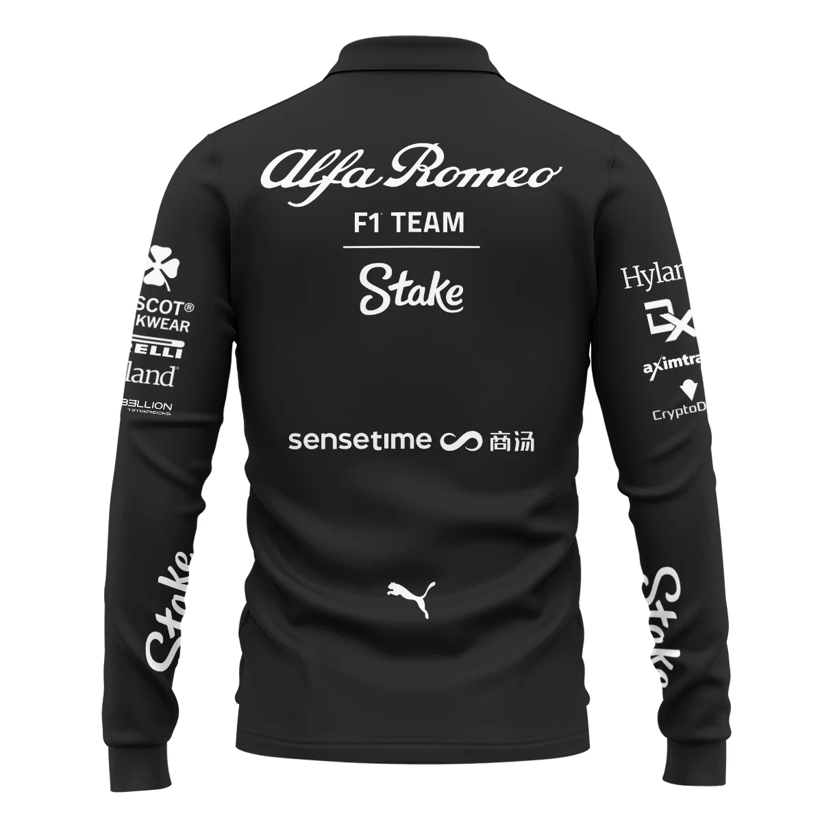 2023 Valtteri Bottas Racing Suit Alfa Romeo F1 Long Polo Shirt BLVAVB130925A5LPL - Image 3