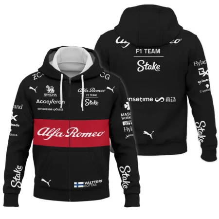 2023 Valtteri Bottas Racing Suit Alfa Romeo F1 Zipper Hoodie BLVAVB130925A5ZHD - Racing Lifestyle Clothing