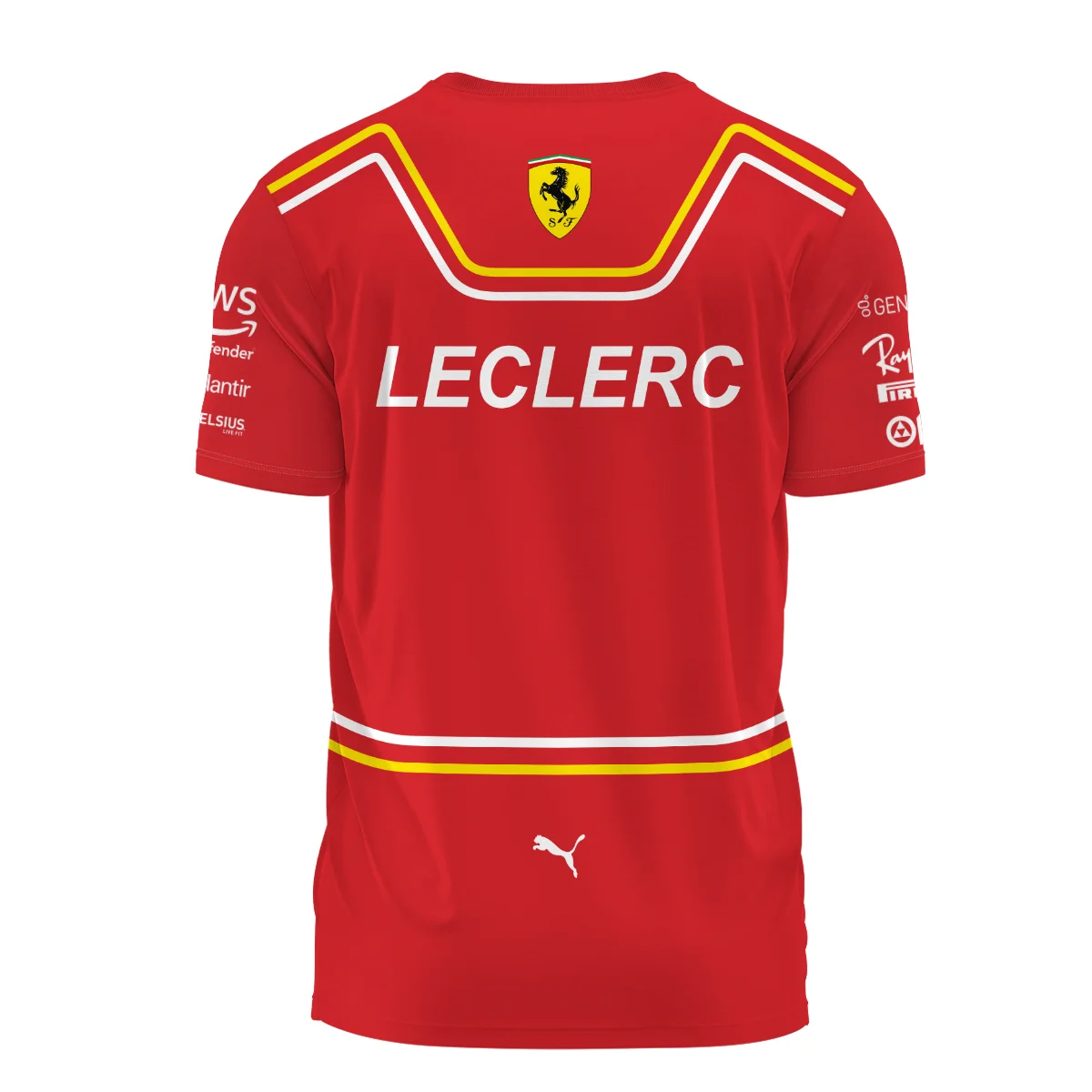 2024 Charles Leclerc Racing Suit Ferrari F1 T-Shirt BLVACL260825A4TS - Image 3