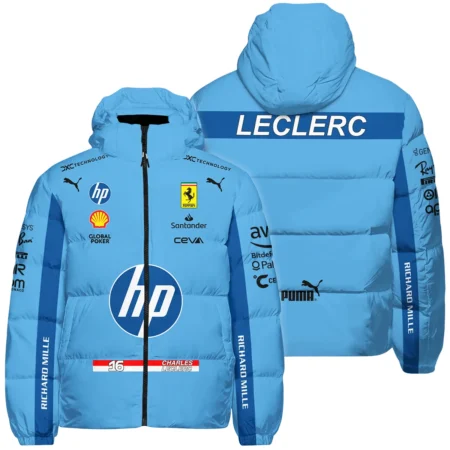 2024 Miami GP Charles Leclerc Racing Suit Ferrari F1 Down & Puffer Jackets BLVACL190825A15HCJ - Race Day Design