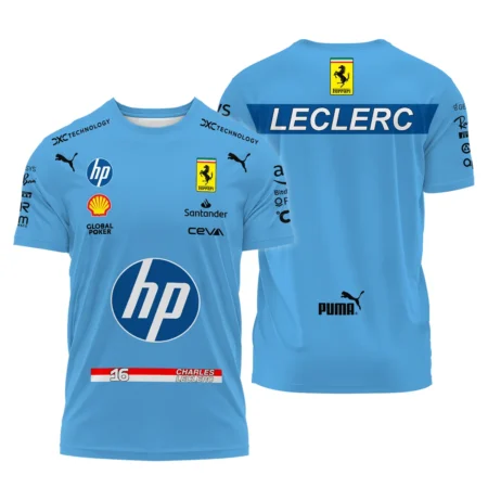 2024 Miami GP Charles Leclerc Racing Suit Ferrari F1 T-Shirt BLVACL190825A15TS - Pit Lane Clothing