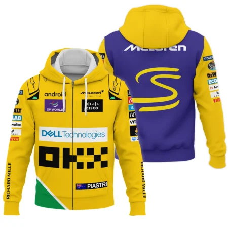 2024 Monaco GP Oscar Piastri Racing Suit McLaren F1 Zipper Hoodie BLVAOP150825A6ZHD - Race Day Design
