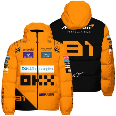2024 Oscar Piastri Racing Suit McLaren F1 Down & Puffer Jackets BLVAOP150825A5HCJ - Racing Lifestyle Clothing
