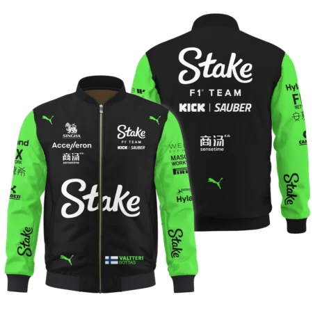 2024 Valtteri Bottas Racing Suit Kick Sauber F1 Bomber BLVAVB130925A4BB - Racing Lifestyle Clothing