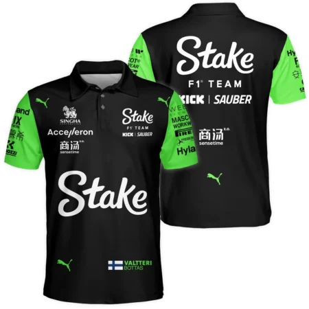 2024 Valtteri Bottas Racing Suit Kick Sauber F1 Polo Shirt BLVAVB130925A4PL - Motorsport Lifestyle Wear