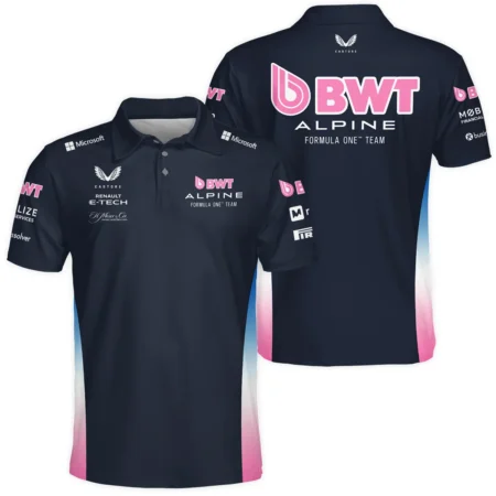 2025 Alpine F1 Team Suit Polo Shirt BLVA150725A01ALPPL - Motorsport Apparel