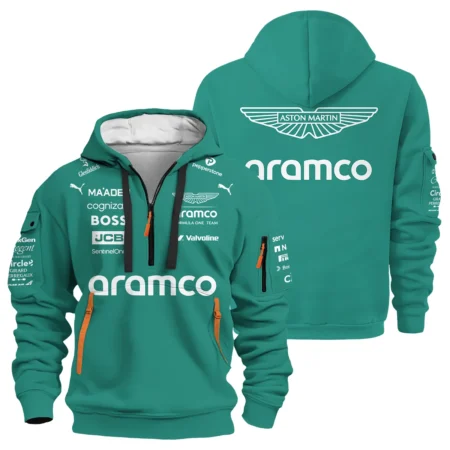 2025 Aston Martin F1 Race Suit Hoodie Half Zipper BLVA120725A04AMHDF - Motorsport Lifestyle Wear