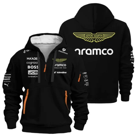2025 Aston Martin F1 Team Suit Hoodie Half Zipper BLVA120725A02AMHDF - Race Day Design