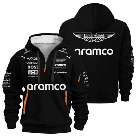 2025 Aston Martin F1 Team Suit Hoodie Half Zipper BLVA120725A05AMHDF - Motorsport Apparel