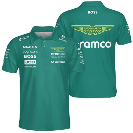 2025 Aston Martin F1 Team Suit Polo Shirt BLVA120725A01AMPL - Pit Lane Clothing
