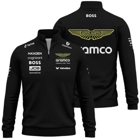 2025 Aston Martin F1 Team Suit Quarter-Zip Sweatshirt BLVA120725A02AMQZS - F1 Fan Gear