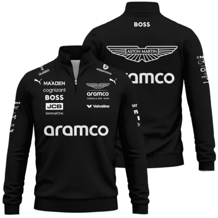 2025 Aston Martin F1 Team Suit Quarter-Zip Sweatshirt BLVA120725A05AMQZS - Trackside Outfit