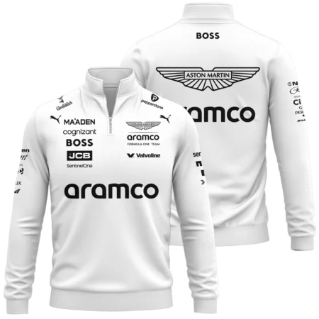2025 Aston Martin F1 Team Suit Quarter-Zip Sweatshirt BLVA120725A06AMQZS - Race Day Outfit