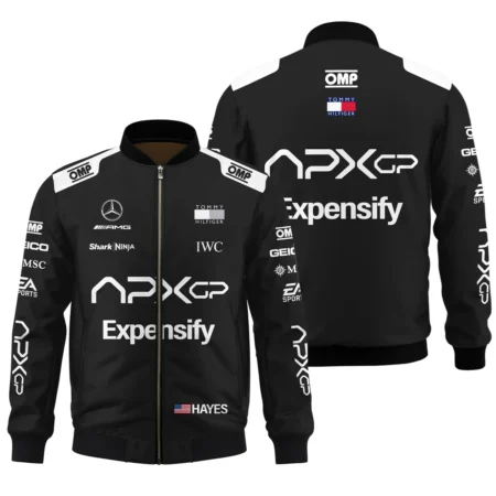 2025 McLaren Black Version For Racing Fan Bomber BLF116625A2BB - Formula Racing Apparel