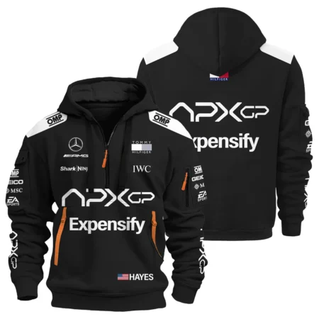 2025 McLaren Black Version For Racing Fan Hoodie Half Zipper BLF116625A2HDF - Motorsport Apparel