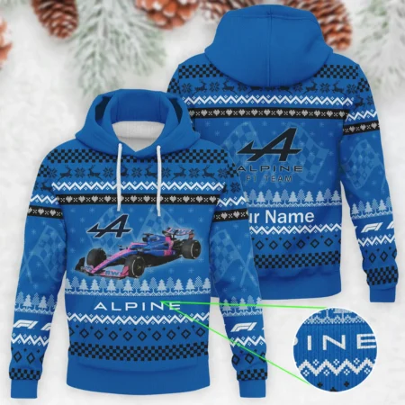 2025 Car Alpine Formula 1 - Knitted Hoodie BLVAF12209250A22ALP - Race Day Outfit