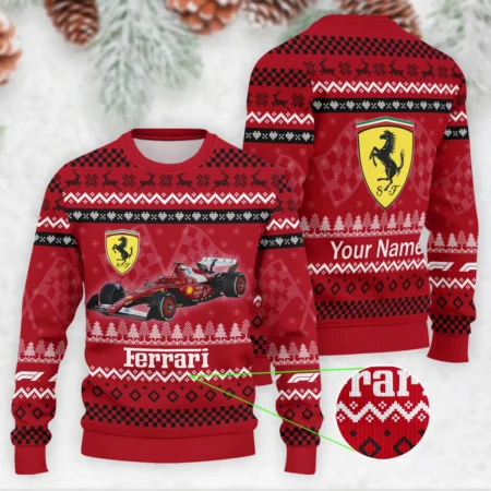 2025 Car Ferrari Formula 1 - Ugly Sweater BLVAF1220925A22FRR - Motorsport Apparel