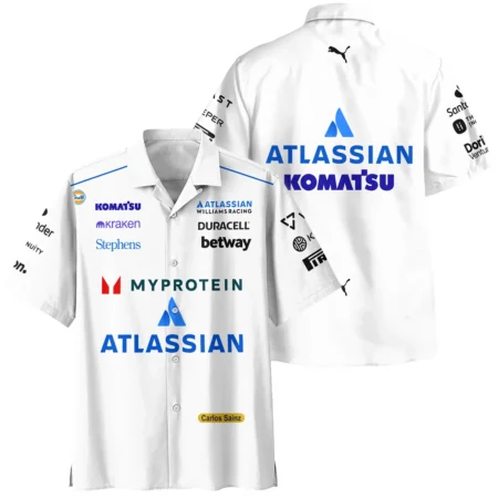 2025 Carlos Sainz Racing Suit Williams F1 Hawaiian Shirt BLVACS190825A12HW - Race Day Design