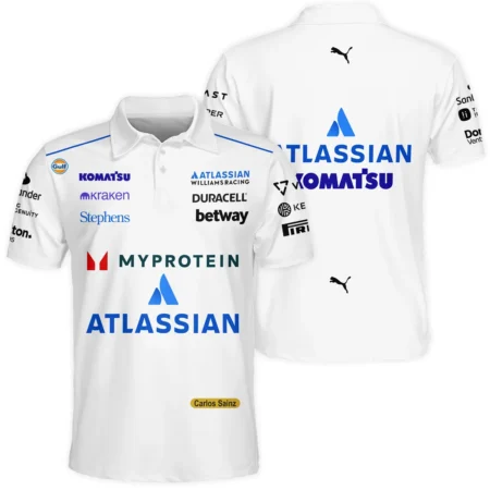 2025 Carlos Sainz Racing Suit Williams F1 Polo Shirt BLVACS190825A12PL - Trackside Outfit