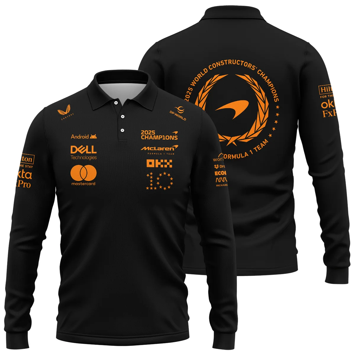 2025 Champions McLaren F1 Team - Long Polo Shirt BLMCL12925A1LPL - Racing Lifestyle Clothing